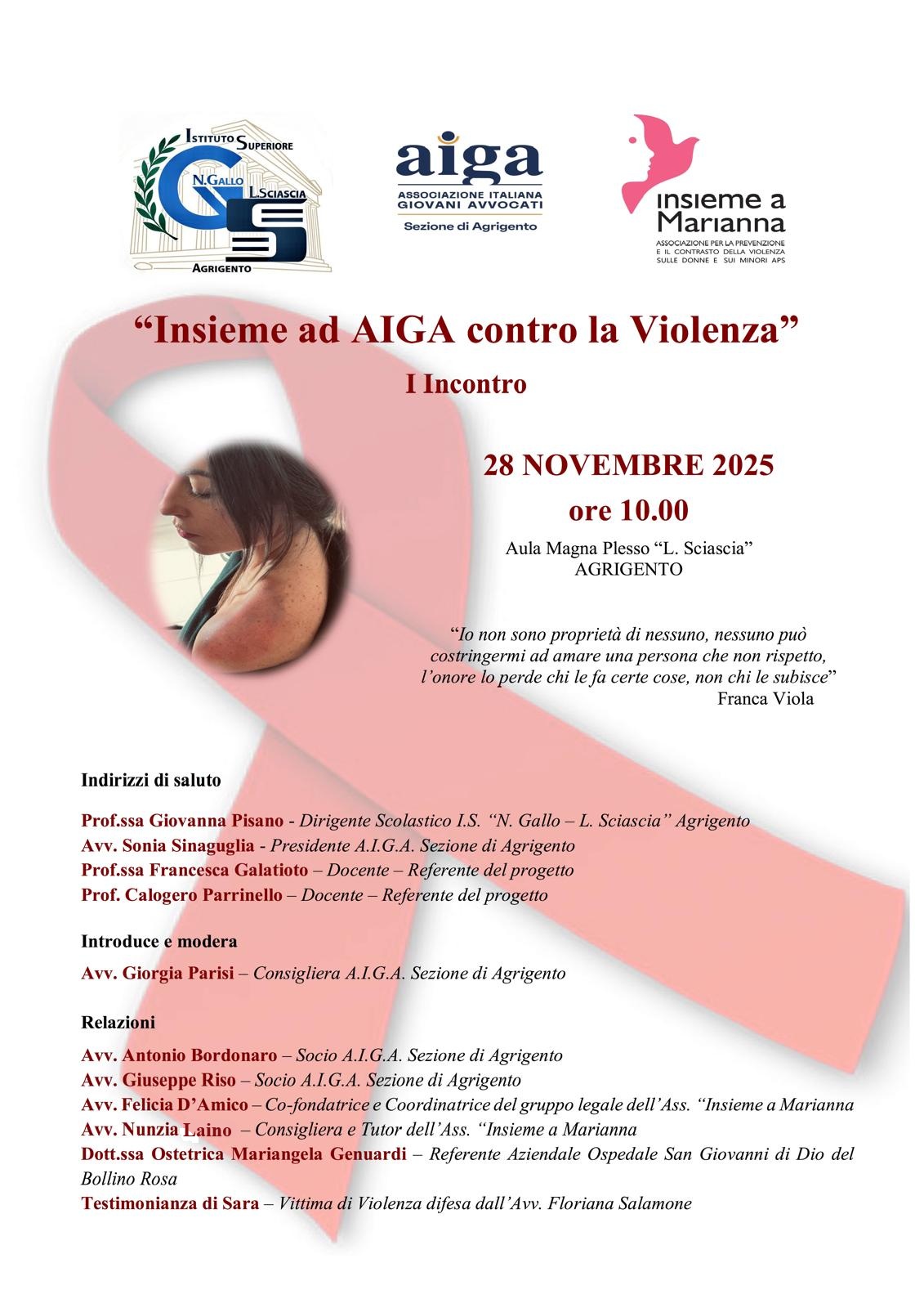 LOCANDINA AGRIGENTO - 28 NOVEMBRE 2025