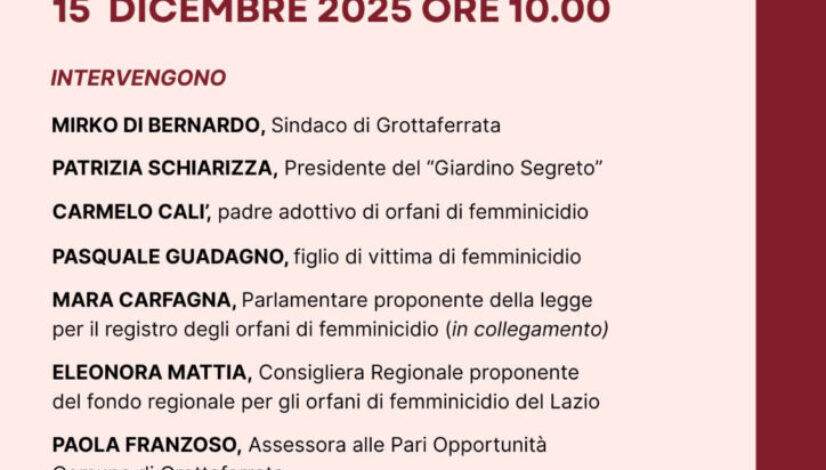 LOCANDINA GROTTAFERRATA 15 DICEMBRE